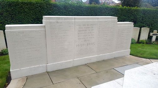 The Second World War Screen Wall in Hendon Cemetery and Crematorium