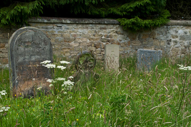 The grave of Private Frank Gill beside that of his parents