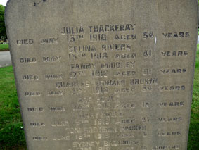 Private Brown's Name on a Common Family Headstone.