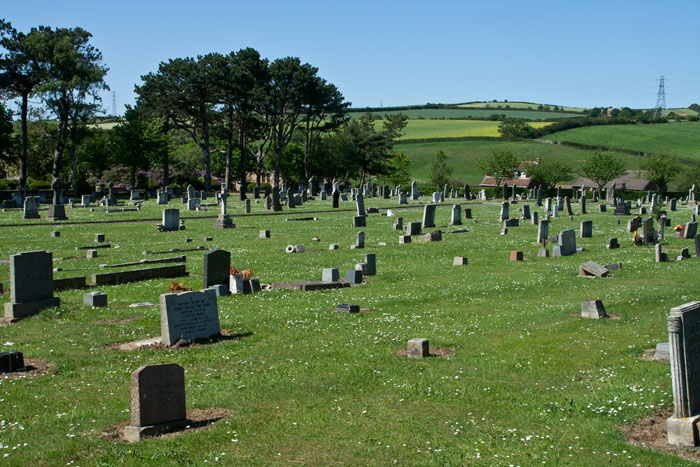 Loftus Cemetery. The graves of Privates Newton and Tyreman are in the plot on the other side of the cemetery road.