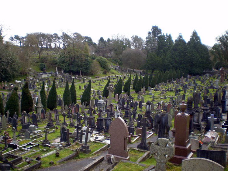 A view of Oystermouth Cemetery