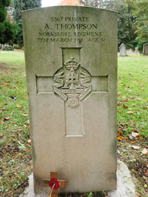Private Arthur A Thompson. 5367. 
