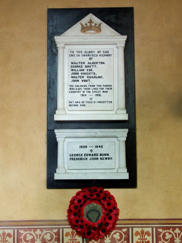 The War Memorial Inside the Church of Ss Peter & Paul, Griston, - Norfolk