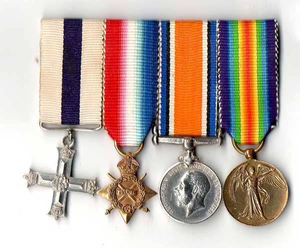 H N Constantine's Dress Medals, - (from the left) the Military Medal, the 1914-15 Star, the Victory Medal