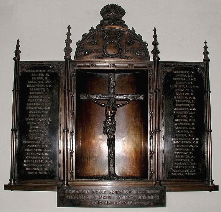 The War Memorial in St. Peter's Church, Harrogate