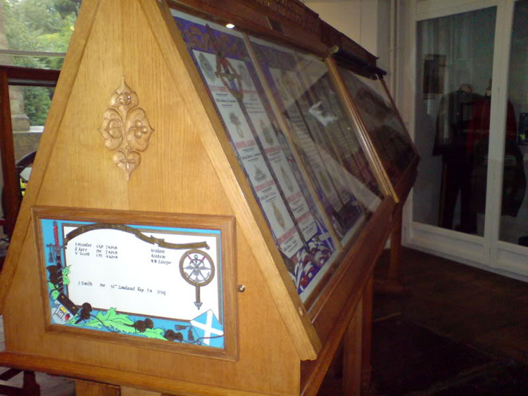 One of the Display Cabinets for the Roll of Honour of the Burgh of Hawick