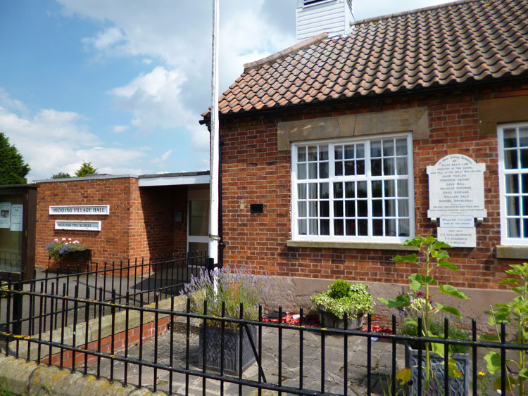 The War Memorial outside the Village Hall, Hickling (Notts)