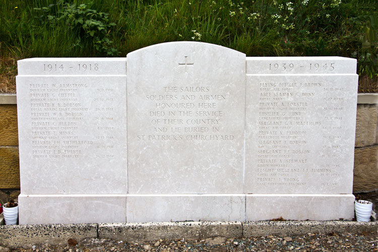 The Memorial in St. Patrick's Churchyard to those Who Lost Their Lives in Both World Wars and who are Buried in the Churchyard