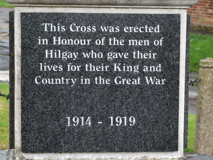 The Dedication of the War Memorial for Hilgay