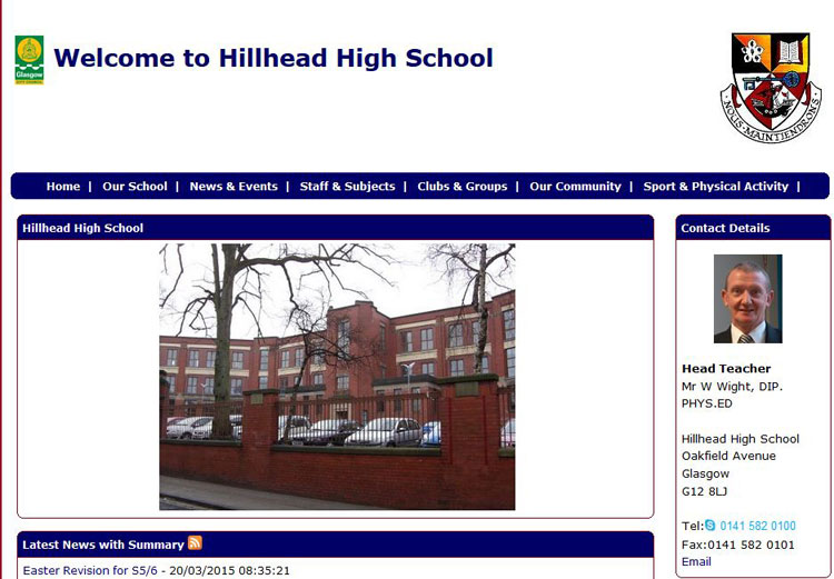 The Hillhead High School website