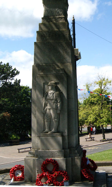 The Side Facse on the Houghton-le-Spring War Memorial, Showing a Sailor and a Soldier