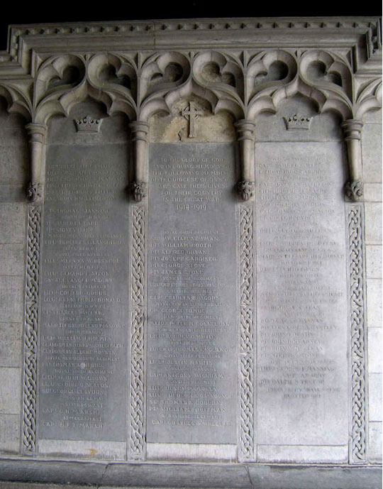 The War Memorial inside St. Canice's Cathedral, Kilkenny (Eire)