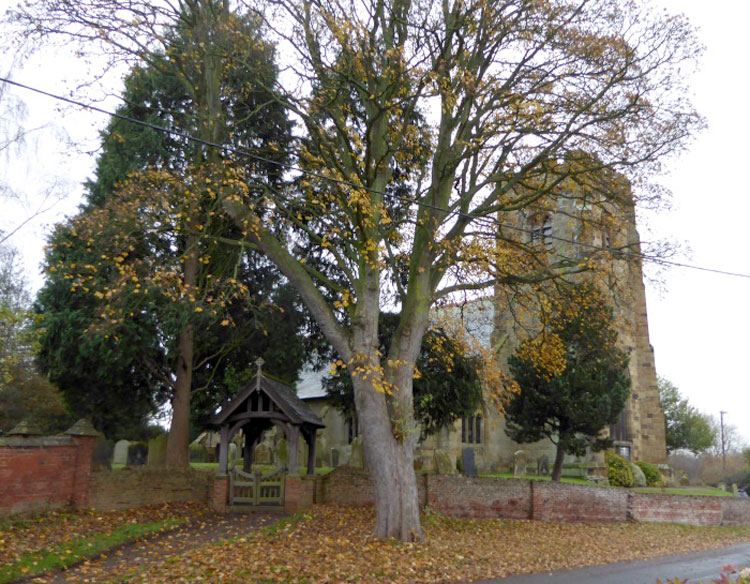 The Lych Gate outside the Church of St. John the Baptist, Kirby Wiske