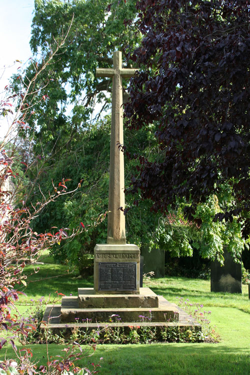 The War Memorial Cross outside All Saints' Church, Kirkbymoorside 