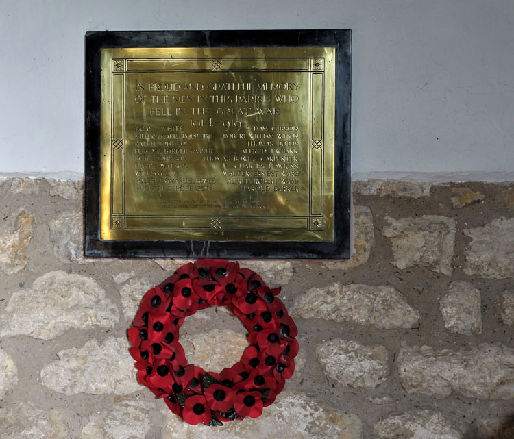 The Memorial Tablet inside St.Gregory's Minster, Kirkdale. 