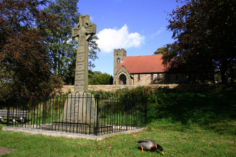 Lealholm War Memorial, outside the Church. (Photo : Edward Nicholl)