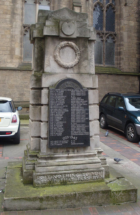 The War Memorial in the Grounds of the Mill Hill Unitarian Chapel, Leeds 