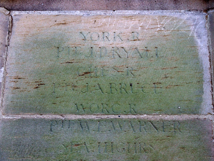 Private Ryall's Name on the War Memorial for St. George's, Leicester