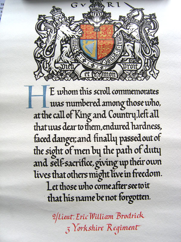 The Commemorative Scroll