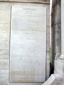 Addenda Panel (Private Robson, Yorks Regt and Private Walker, East Yorks Regt)