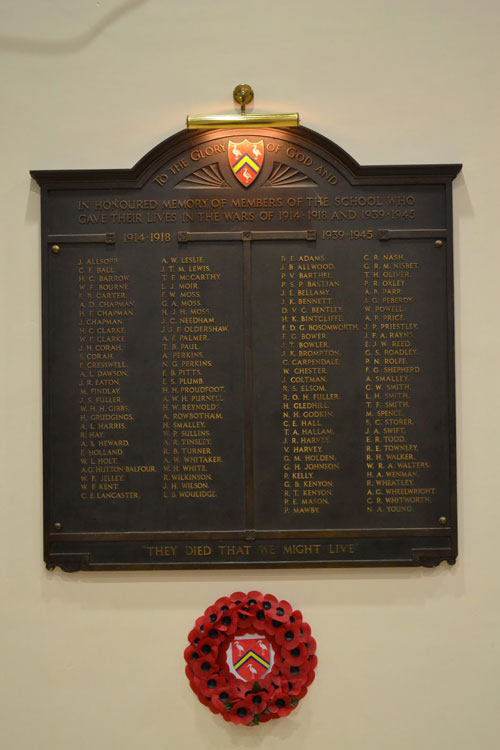 The Loughborough Grammar School War Memorial