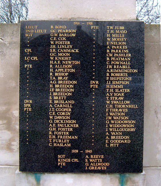 The Lowdham War Memorial