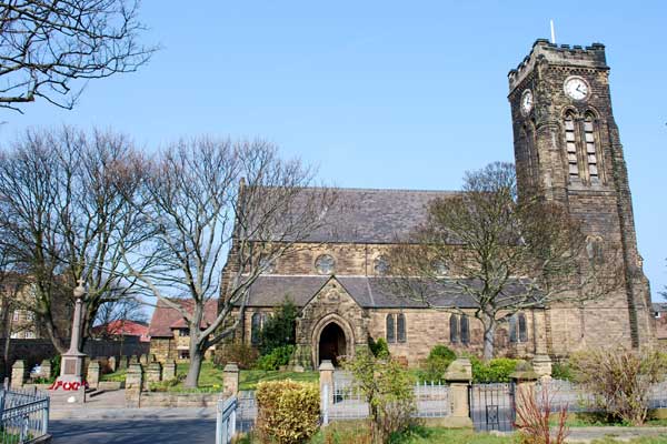 St. Mark's Church, Marske (Cleveland), showing the War Memorial on the left of this photo.