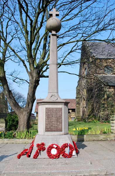 The War Memorial outside St. Mark's Church, Marske (Cleveland)