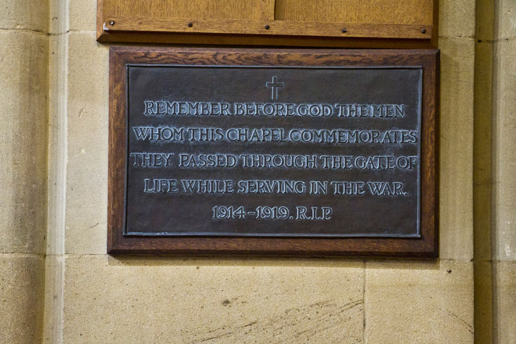 The Dedication of the Roll of Honour in the Chapel in St. Mark's Church, Marske (Cleveland)