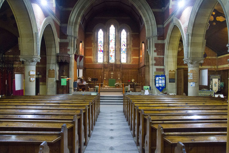 The Interior of St. Mark's Church, Marske (Cleveland). The Chapel is on the Left of the View.