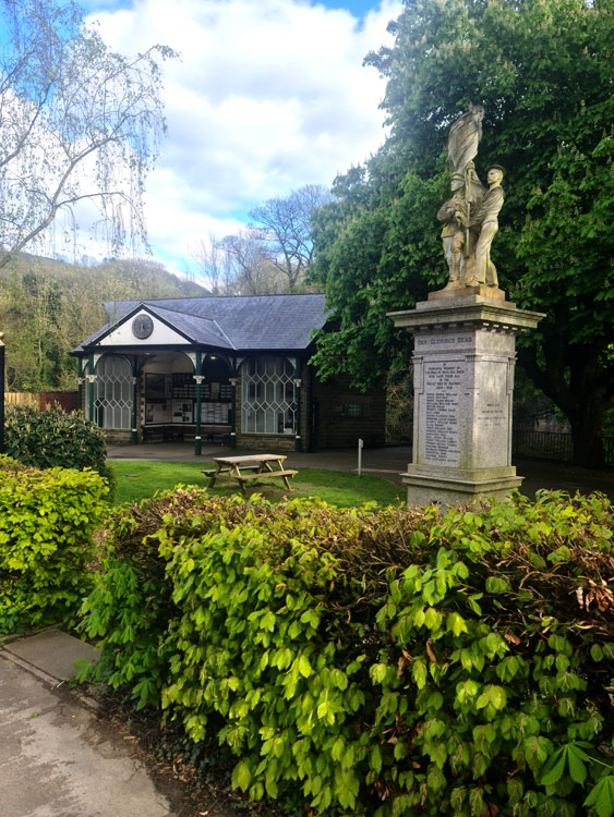 The Memorial Building to the Left of the Matlock Bath War Memorial