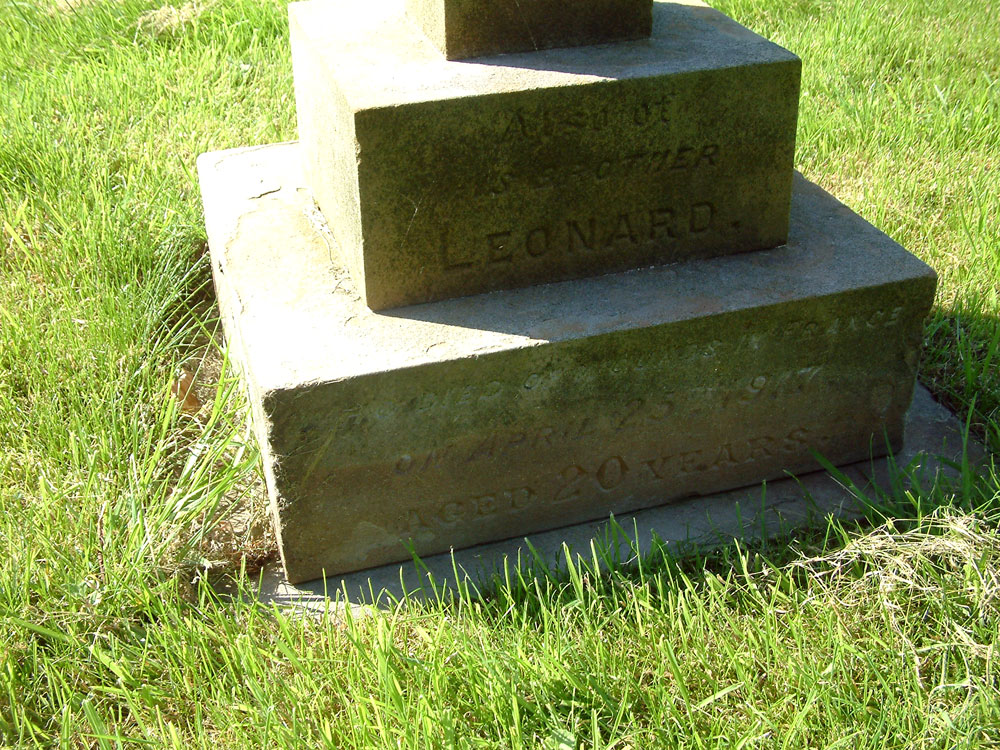 The Commemoration of Leonard Flatt on his Brother George's Headstone