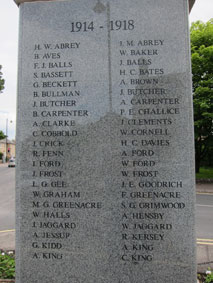 he War Memorial, Mildenhall (Suffolk)