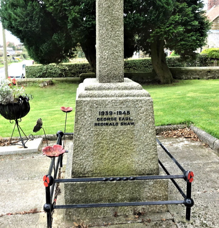 The WW2 Commemorations on the Moorsholm War Memorial