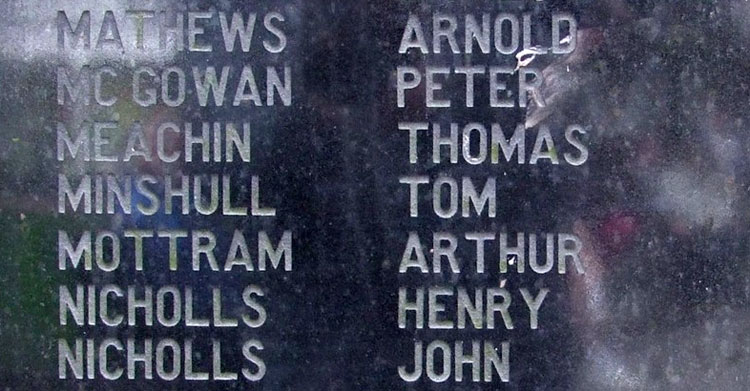 Commemoration IncludingLance Corporal MInshull on the Nantwich Memorial