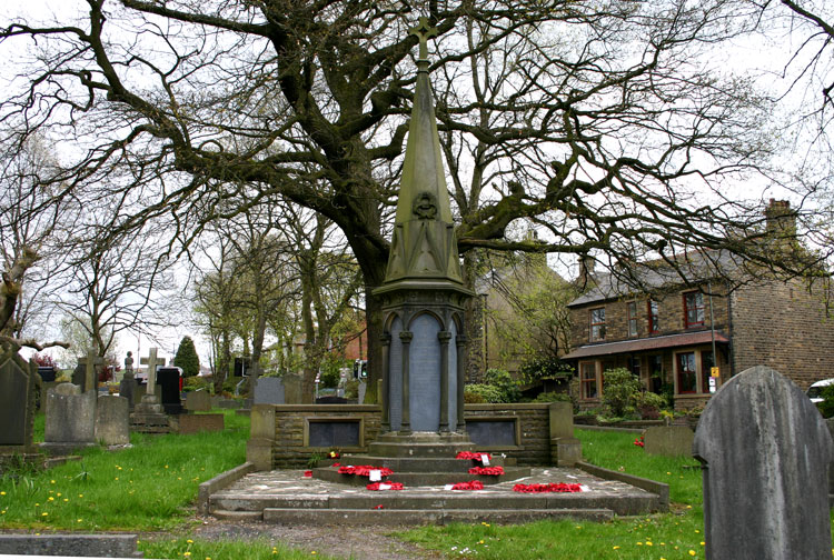 The War Memorial for New Mills, Derbyshire, in the churchyard of St. George's Church