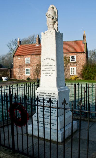 The War Memorial for North and South Cowton on the Village Green, North Cowton 