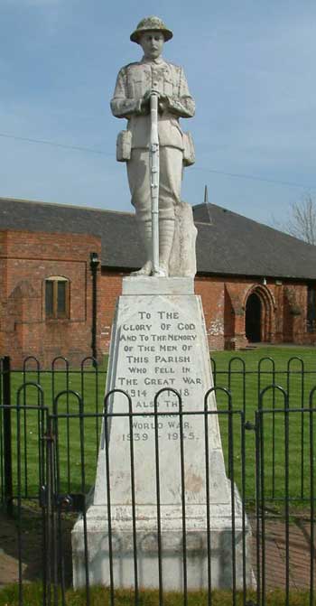 North Ormesby's War Memorial outside the Church of The Holy Trinity, North Ormesby 