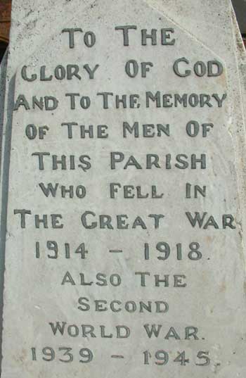 North Ormesby's War Memorial outside the Church of The Holy Trinity, North Ormesby 