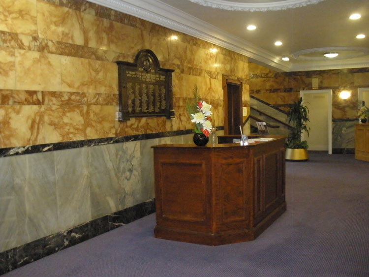 The War Memorial in Nottingham's Albert Hall (Methodist) Mission