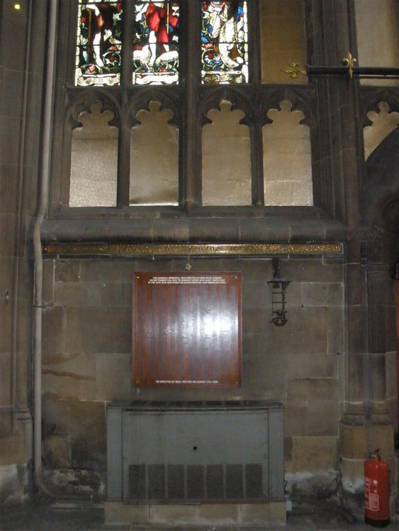 The War Memorial from the "Loggerheads" Public House, Now in St. Mary's Church (Nottingham)