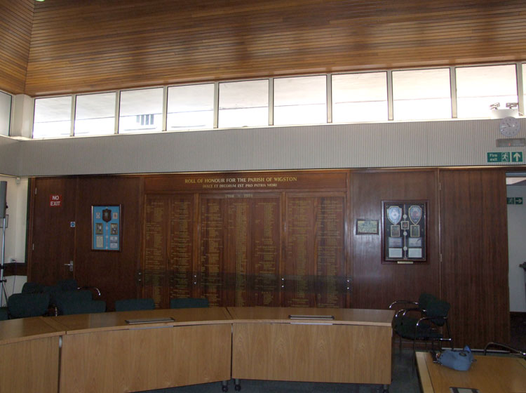 The Roll of Honour in the Oadby and Wigston Council Chamber (2)