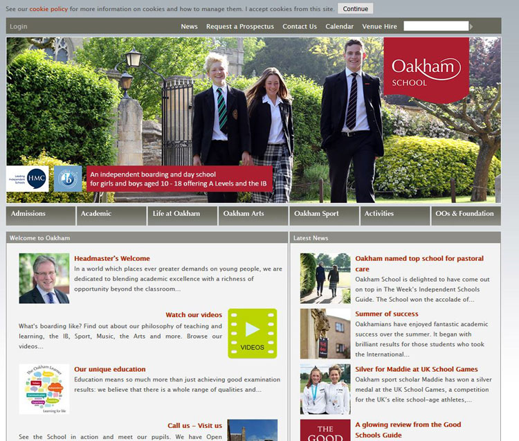 The Oakham School Website.