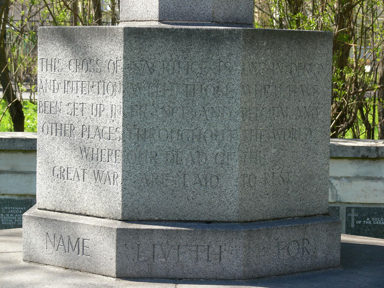 The Cross of Sacrifice in Archangel Allied Cemetery