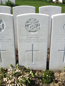 Lance Corporal George Brown, 40495. 