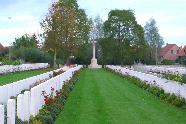 A view of the Bailleul Communal Cemetery Extension (Nord)