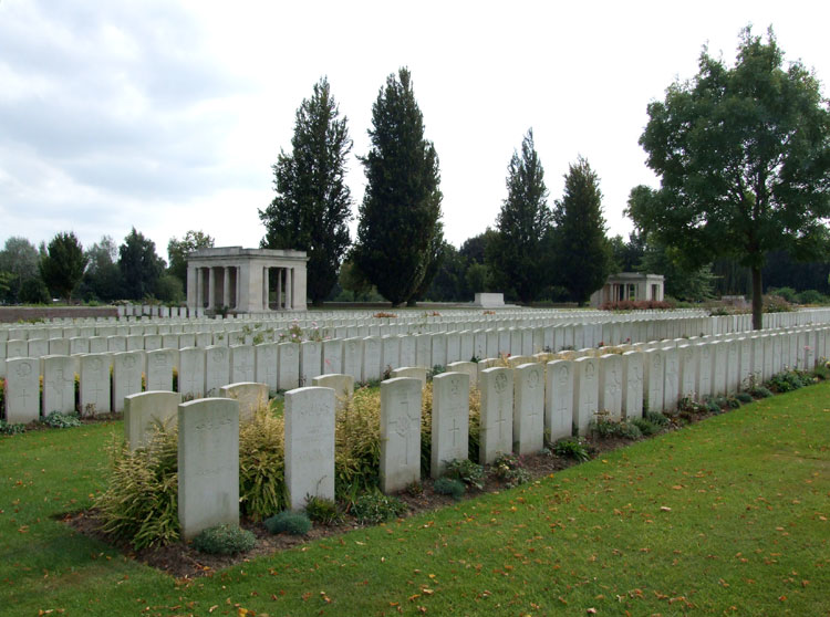 A view of the Bailleul Communal Cemetery Extension (Nord)