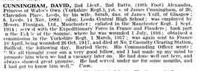 2nd Lieutenant David Cunningham. 