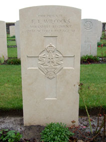 Private Frederick Tootell Wilcocks. 19118.