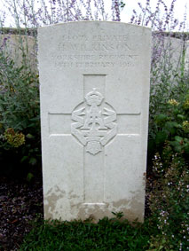 Private Hardy Wilkinson, 14072. 